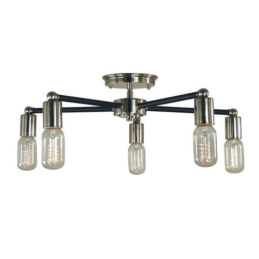 5-Light Nebula Flush Mount/Semi Flush Mount - 5082 PN/MBLACK by Framburg
