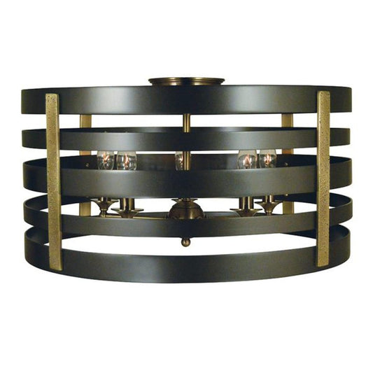 5-Light Pastoral Flush Mount/Semi Flush Mount - 5092 MB/AB by Framburg