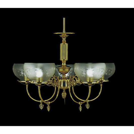 5-Light Polished Brass Chancery Dining Chandelier - 7525 PB by Framburg