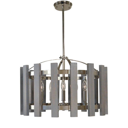 5-Light Polished Nickel Arcadia Dining Chandelier - 5125 PN by Framburg