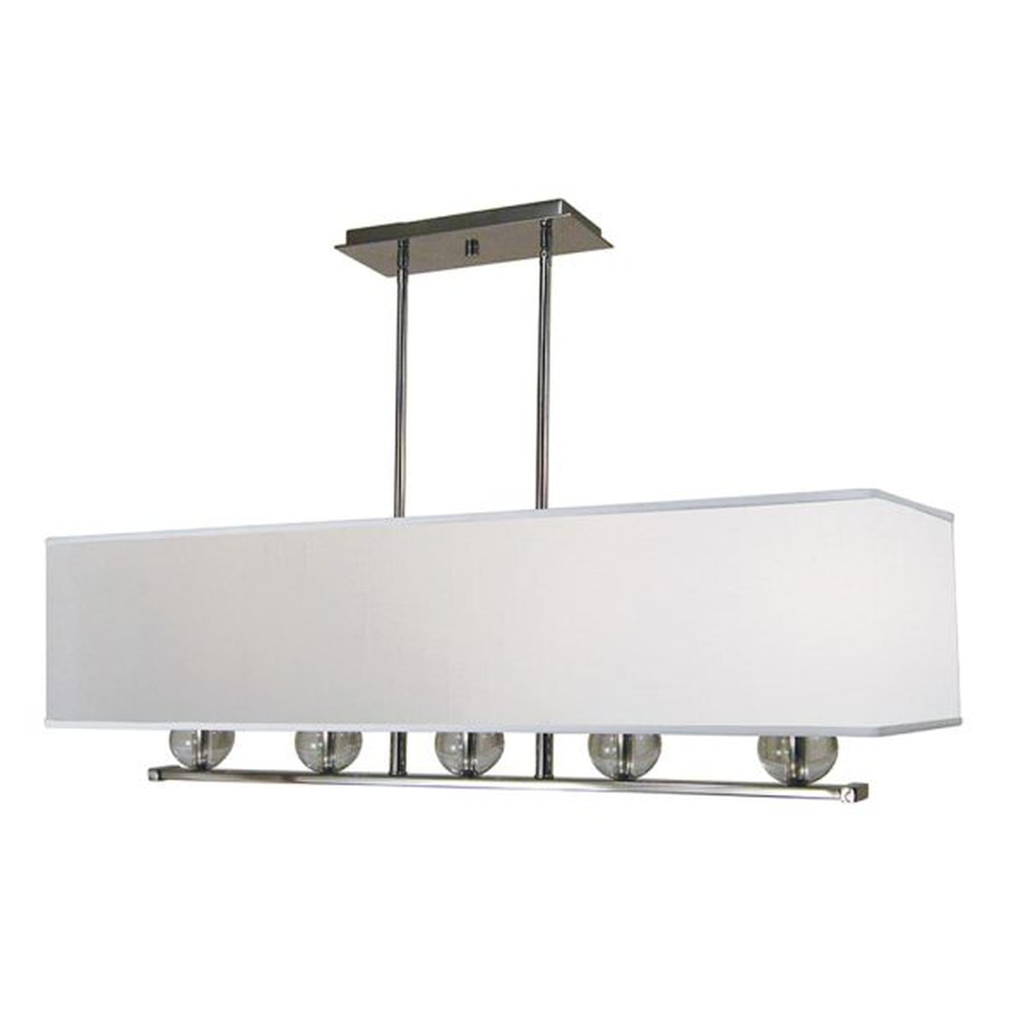5-Light Polished Nickel Glamour Dining Chandelier - 4995 PN by Framburg