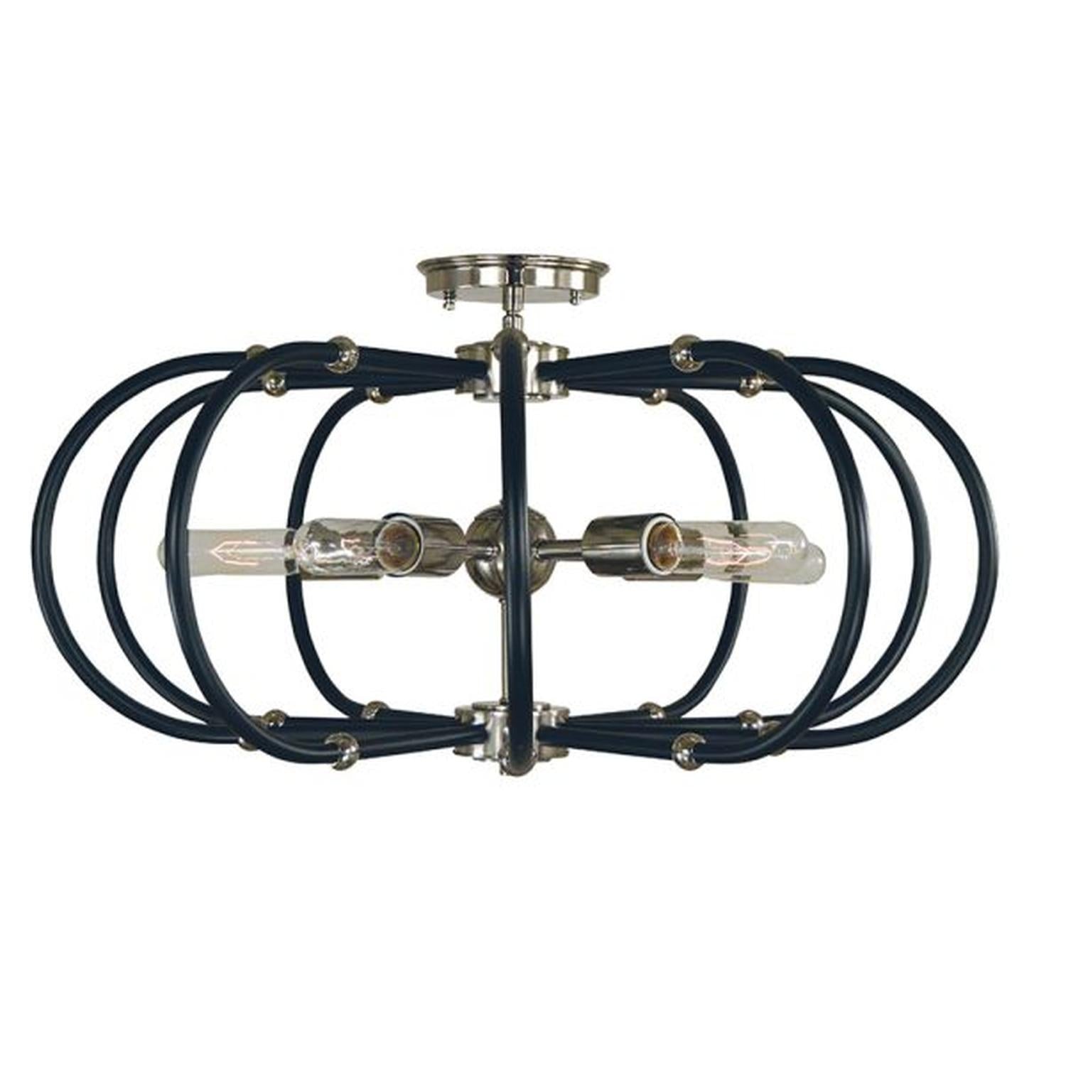5-Light Pulsar Flush Mount/Semi Flush Mount - 5100 PN/MBLACK by Framburg
