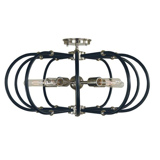 5-Light Pulsar Flush Mount/Semi Flush Mount - 5100 PN/MBLACK by Framburg