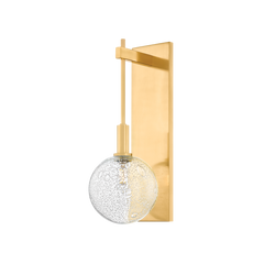 Onteora Sconce by Hudson Valley Lighting - Dimmable 1-Light Wall Light with Clear Seeded Glass Shade