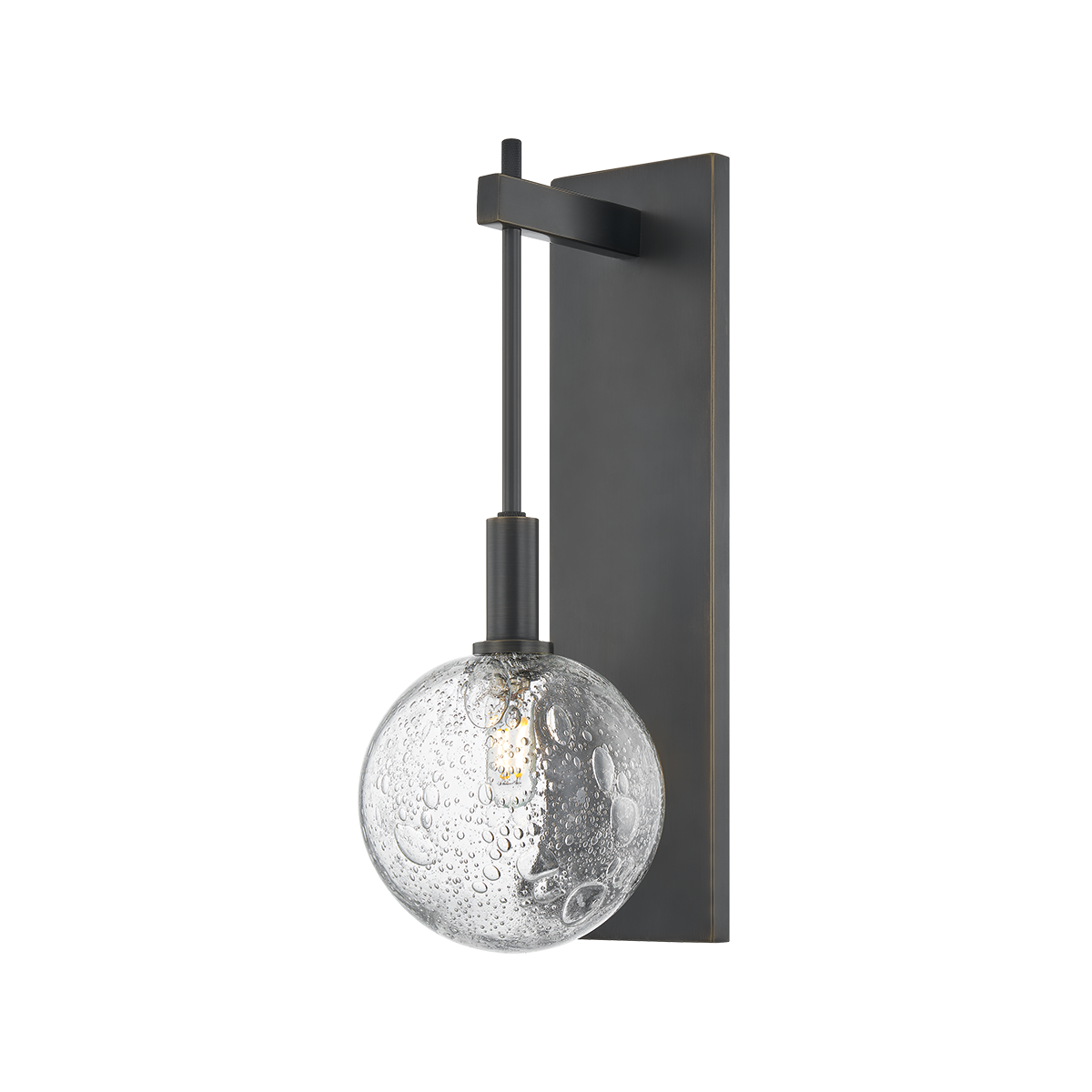 Onteora Sconce by Hudson Valley Lighting - Dimmable 1-Light Wall Light with Clear Seeded Glass Shade