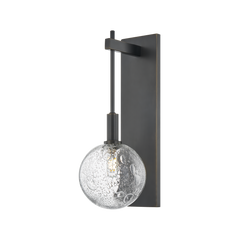 Onteora Sconce by Hudson Valley Lighting - Dimmable 1-Light Wall Light with Clear Seeded Glass Shade