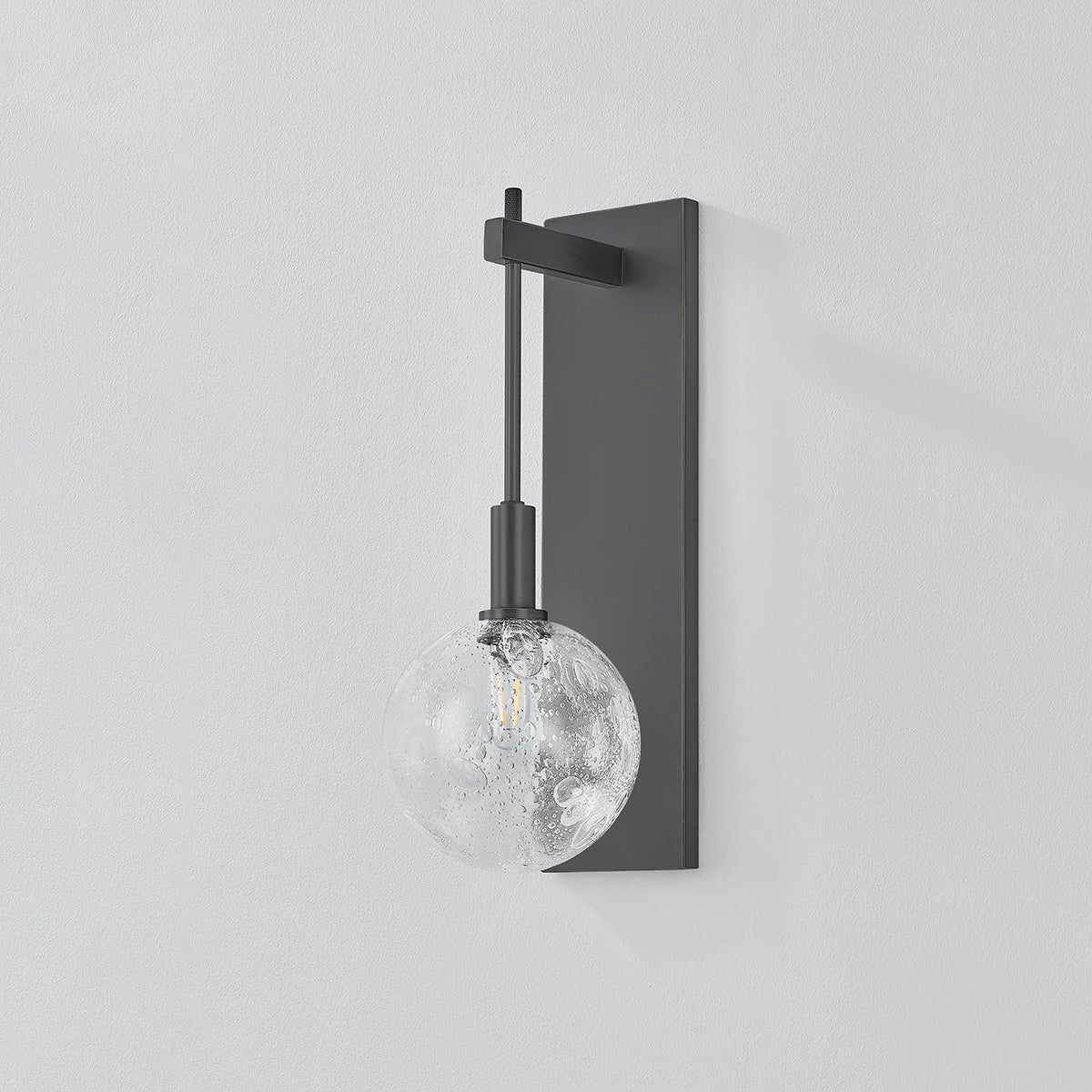 Onteora Sconce by Hudson Valley Lighting - Dimmable 1-Light Wall Light with Clear Seeded Glass Shade
