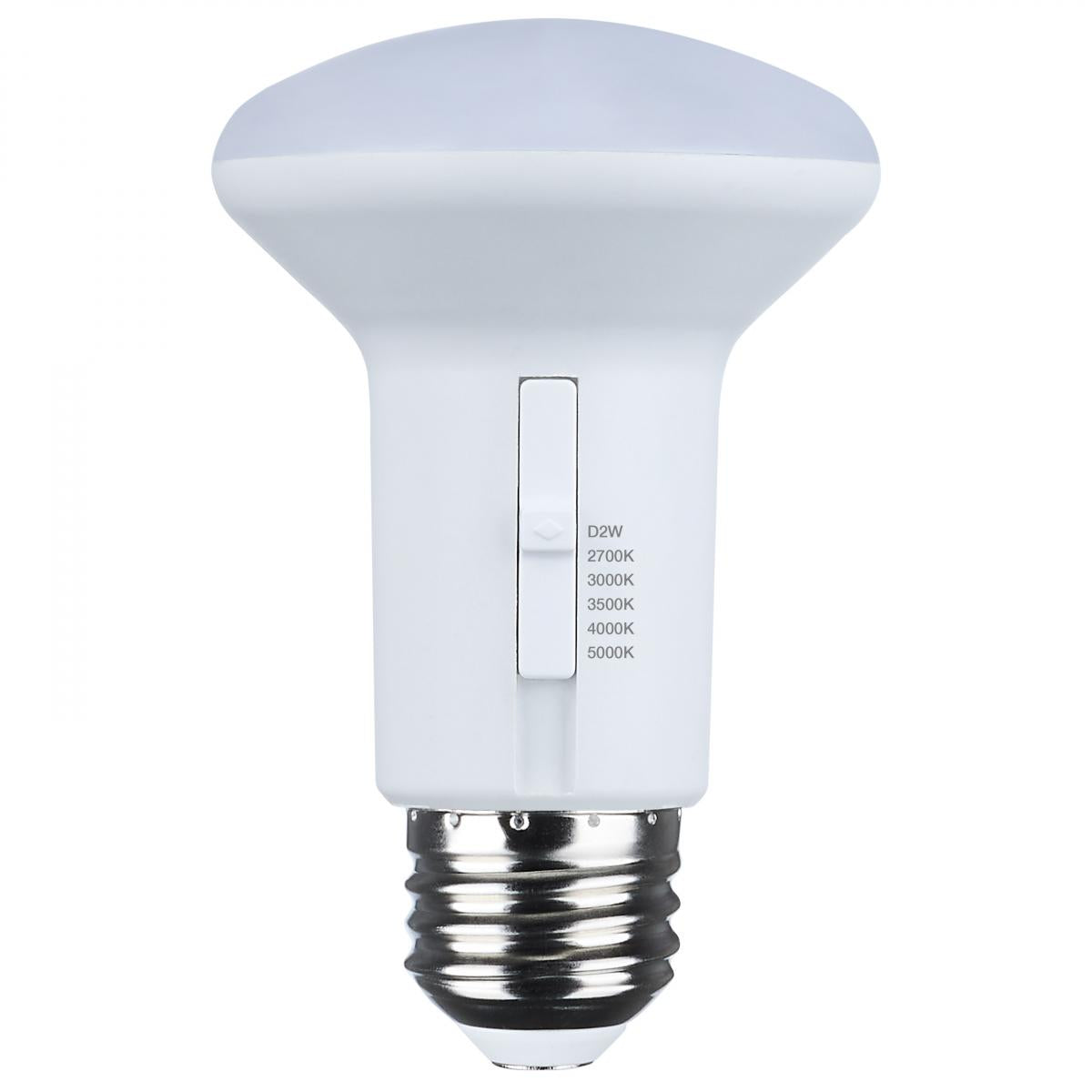 5.8W LED R20 Bulb, 525 Lumens, CCT Selectable 2700K-5000K, Dim to Warm, 25,000 Hour Lifespan, E26 Base