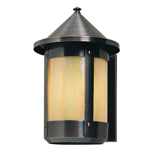 6″ Berkeley Wall Sconce With Roof - BS-6RGW-AC - Antique Copper by Arroyo Craftsman