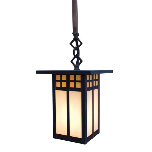 6″ Glasgow Long Body Stem Mount Pendant - GSH-6LGWC-RC - Raw Copper by Arroyo Craftsman