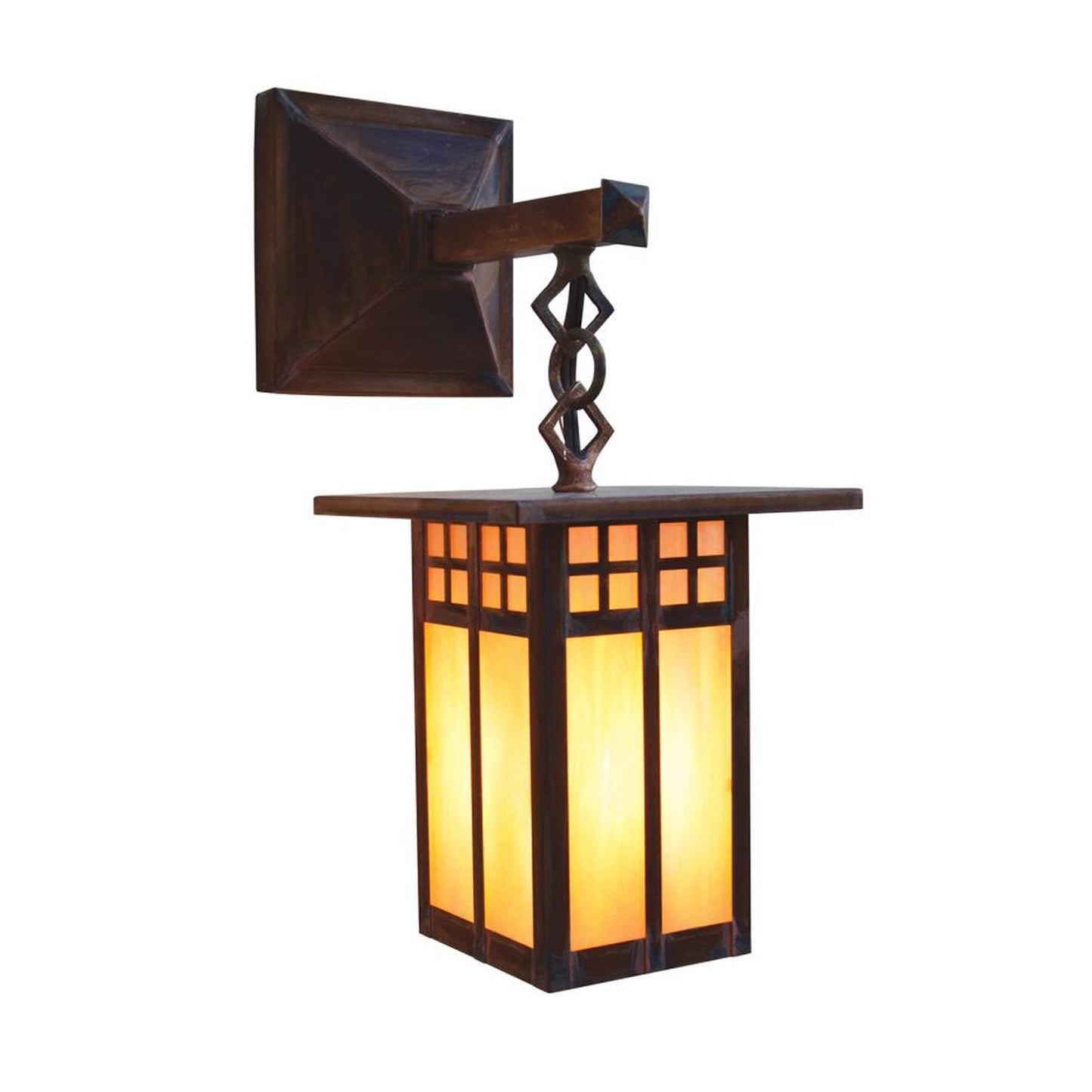 6″ Glasgow Long Body Wall Mount With Straight Arm - GB-6LSAGW-RC - Raw Copper by Arroyo Craftsman