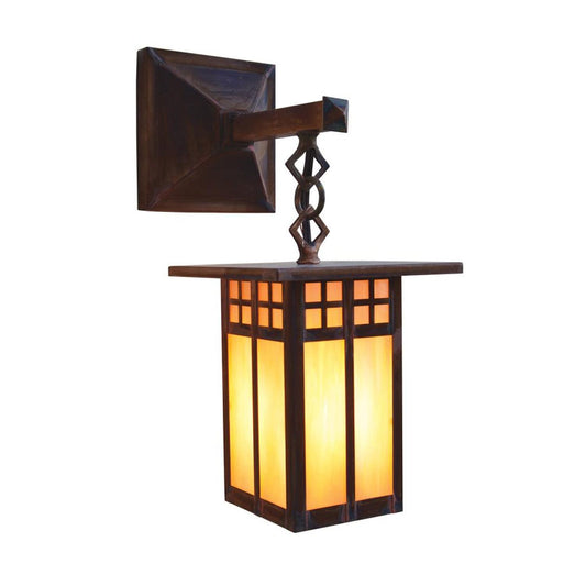 6″ Glasgow Long Body Wall Mount With Straight Arm - GB-6LSAGW-RC - Raw Copper by Arroyo Craftsman