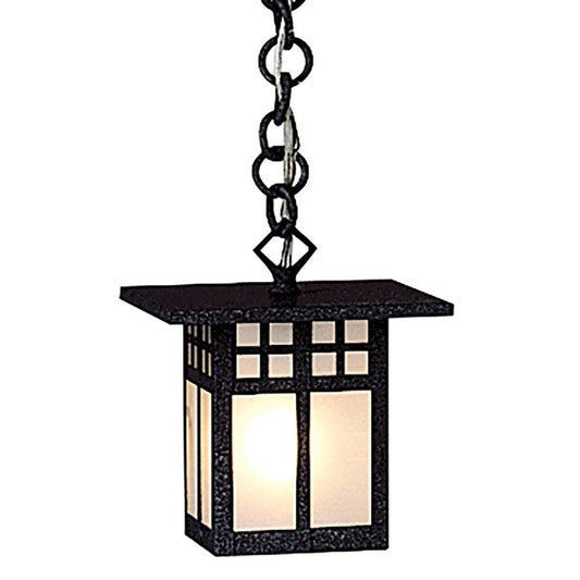 6″ Glasgow Pendant - GH-6F-BK - Satin Black by Arroyo Craftsman