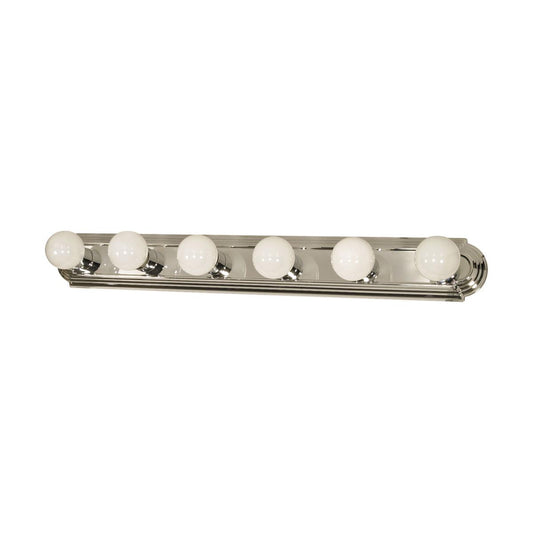 6 Light - 36" Vanity Strip - Polished Chrome Finish - Satco 60-298