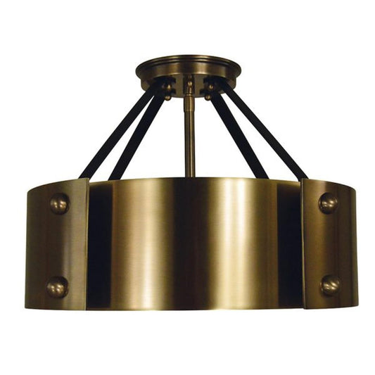 6-Light Antique Brass/Matte Black Lasalle Semi-Flush - 5290 AB/MBLACK by Framburg