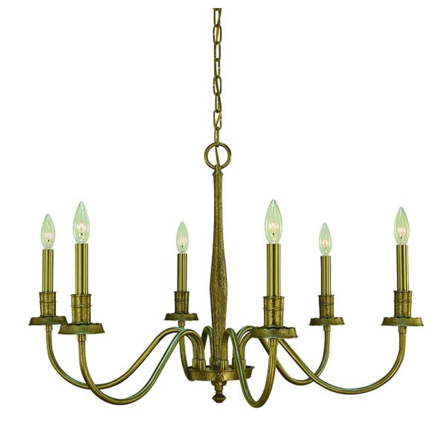 6-Light Brushed Brass Matera Dining Chandelier - 5786 BR by Framburg