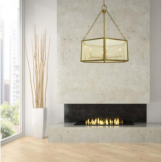 6-Light Brushed Brass Mila Dining Chandelier - 5915 BR by Framburg