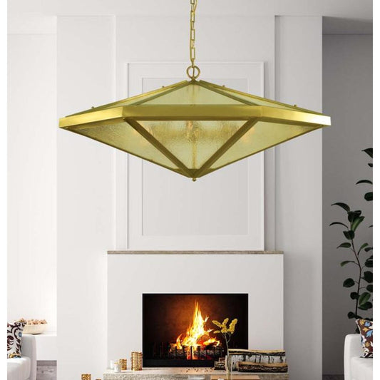 6-Light Brushed Brass Nova Dining Chandelier - 5914 BR by Framburg