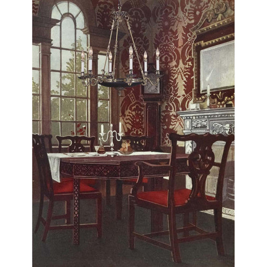6-Light French Brass Napoleonic Dining Chandelier - 8706 FB by Framburg