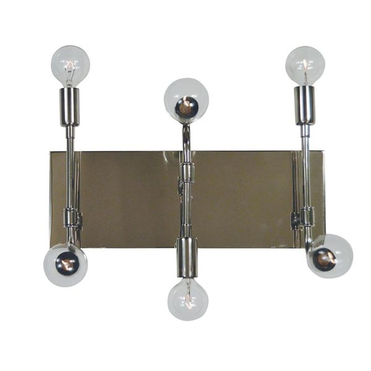6-Light Fusion Sconce - 5018 PN/MBLACK by Framburg