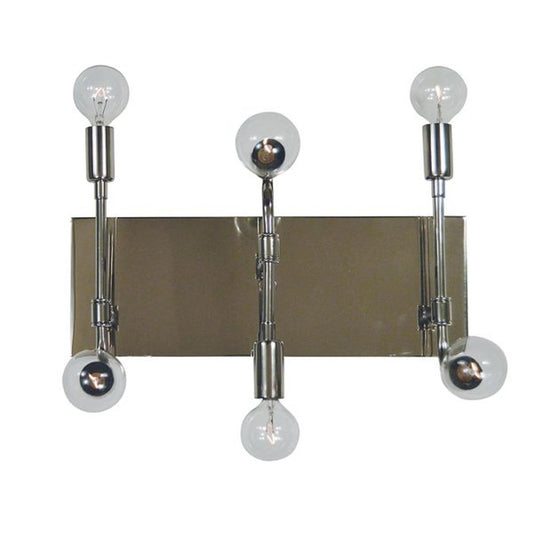 6-Light Fusion Sconce - 5018 PN/MBLACK by Framburg