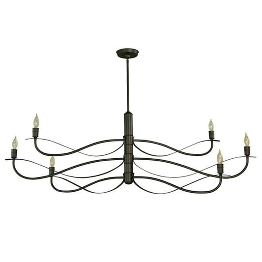 6-Light Iron Telluride Dining Chandelier - 5726 IRON by Framburg