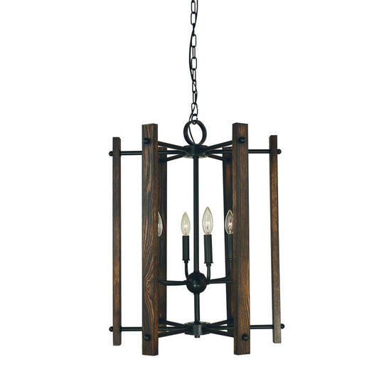 6-Light Matte Black Modern Farmhouse Dining Chandelier - 5406 MBLACK by Framburg