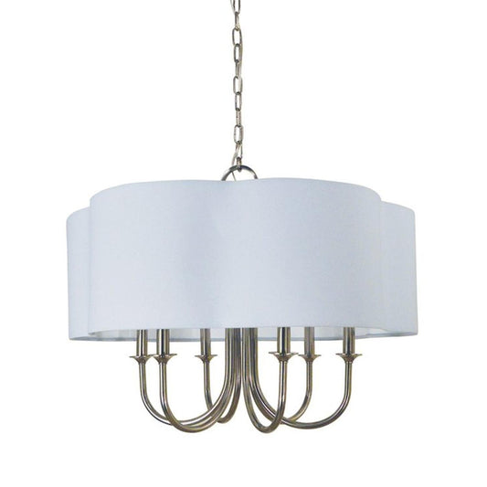 6 Light Polished Nickel Desire Dining Chandelier - 4990 PN by Framburg