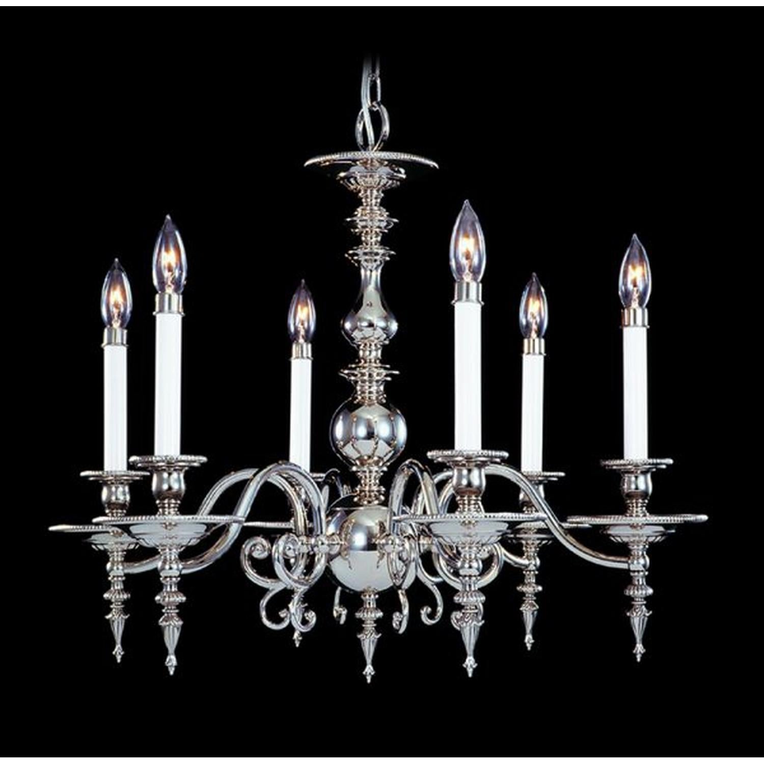 6-Light Polished Silver Kensington Dining Chandelier - 7446 PS by Framburg