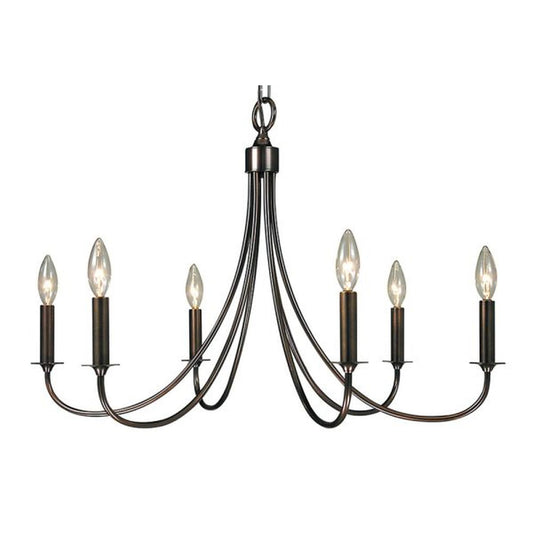 6-Light Roman Bronze Maisonette Dining Chandelier - 1006 RB by Framburg