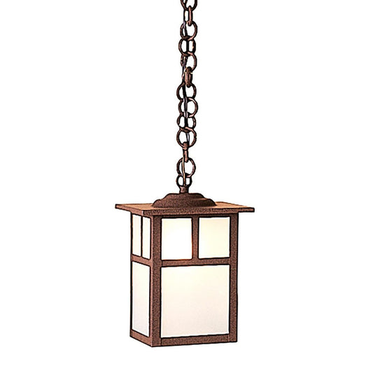 6″ Mission Pendant With T-Bar Overlay - MH-6TF-RB - Rustic Brown by Arroyo Craftsman
