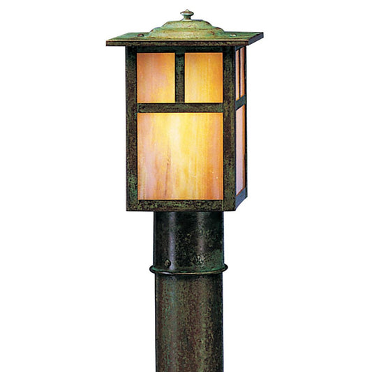 6″ Mission Post Mount With T-Bar Overlay - MP-6TGW-VP - Verdigris Patina by Arroyo Craftsman