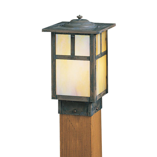 6″ Mission Square Post Cap With T-Bar Overlay - MPC-6TGW-MB - Mission Brown by Arroyo Craftsman