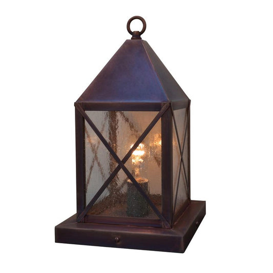 6″ Nottingham Column Mount - NOC-6CS-RC - Raw Copper by Arroyo Craftsman