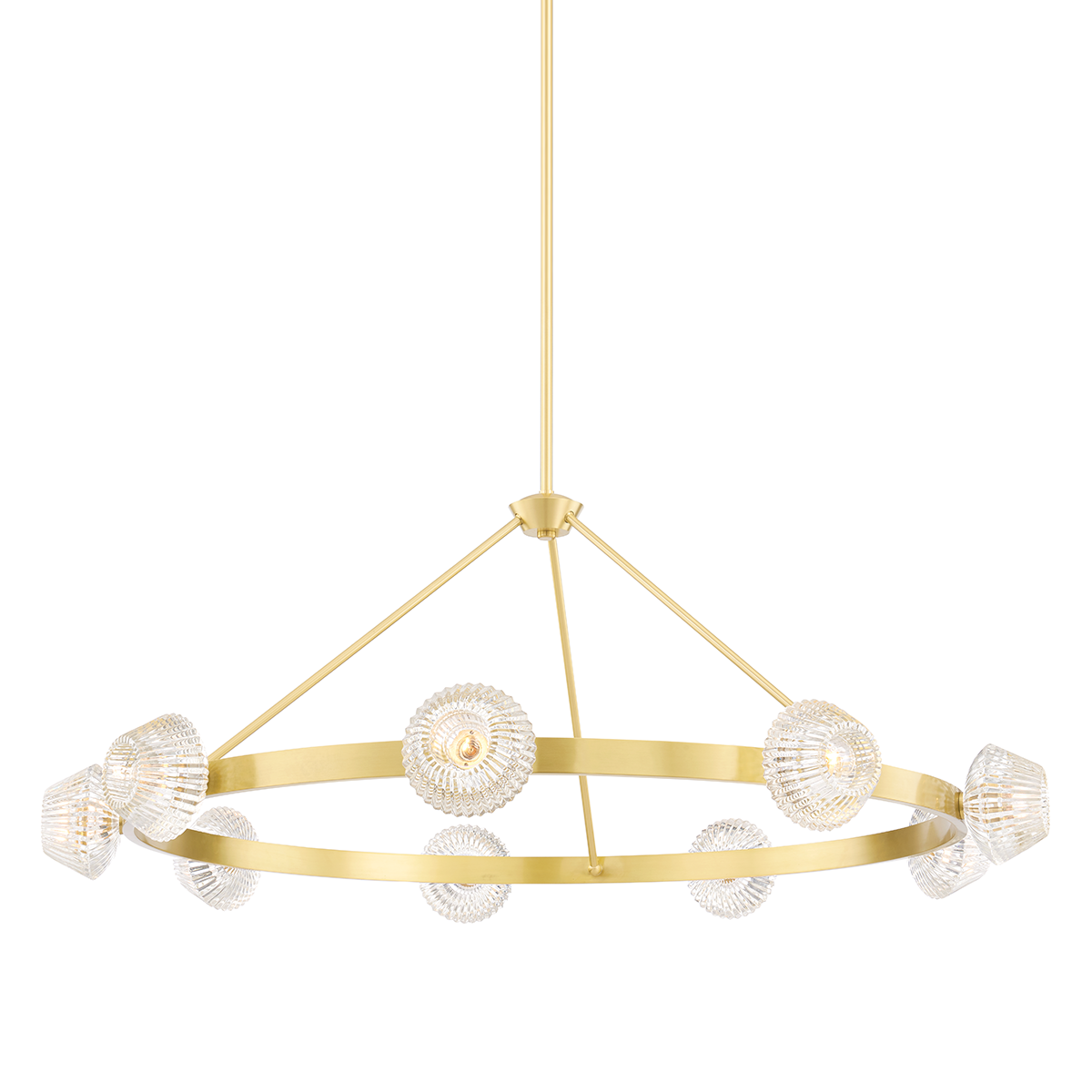 Barclay 9-Light Chandelier - 19.5"H x 50.5"W