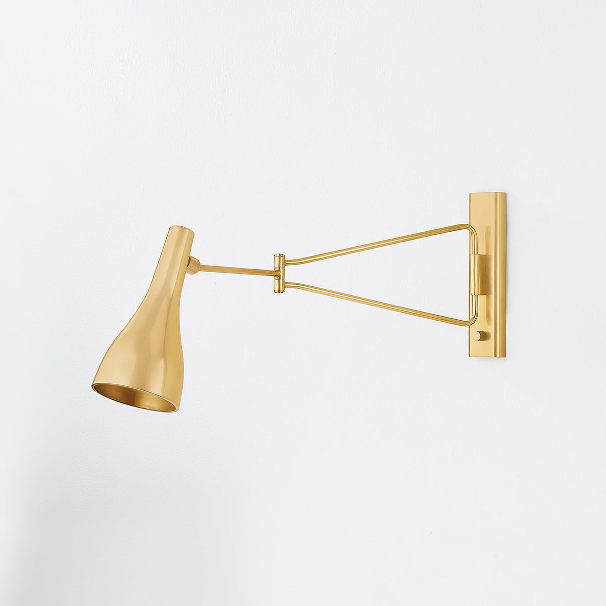 Northford Sconce by Hudson Valley Lighting, Dimmable Steel Wall Light, Aged Brass & Distressed Bronze Finish