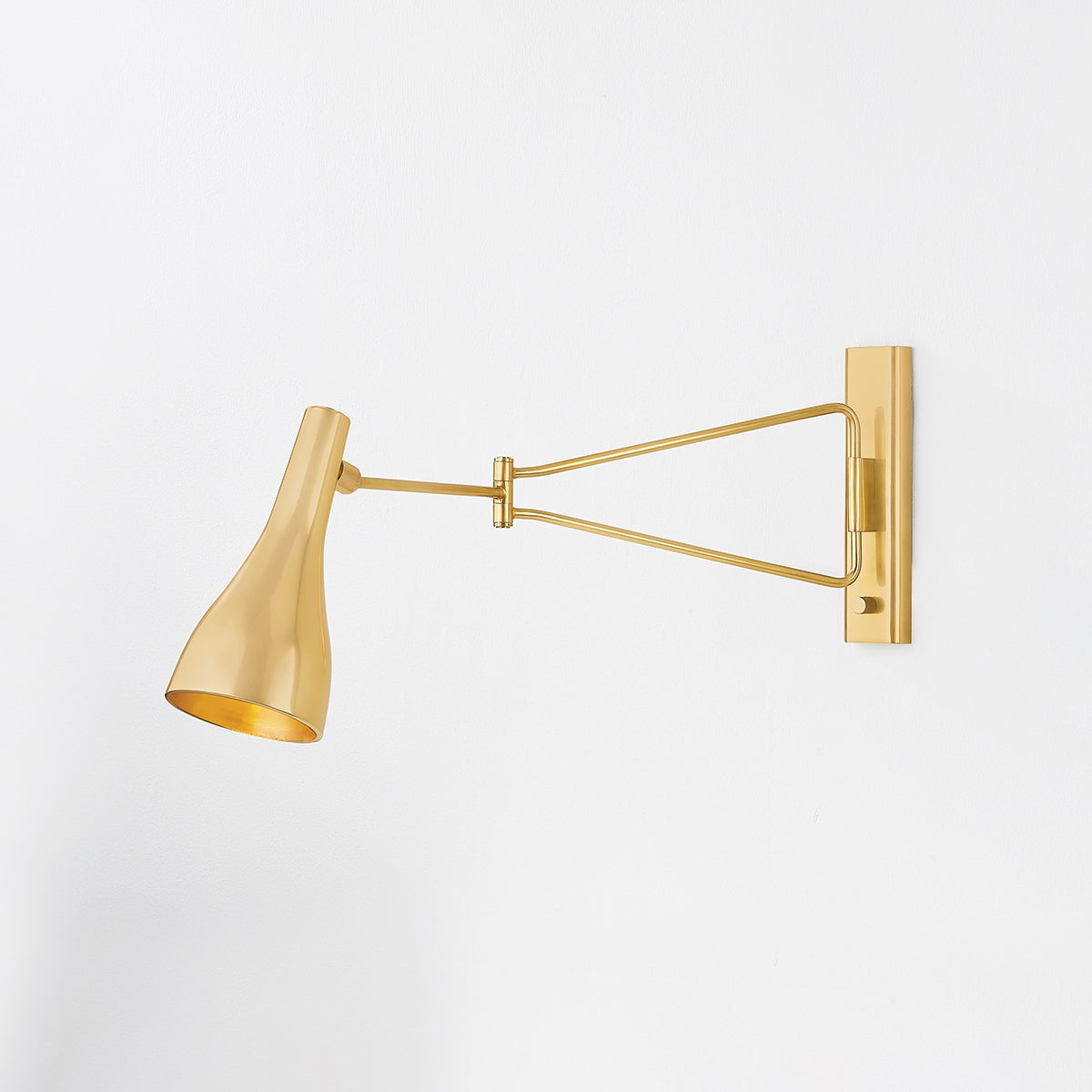Northford Sconce by Hudson Valley Lighting, Dimmable Steel Wall Light, Aged Brass & Distressed Bronze Finish