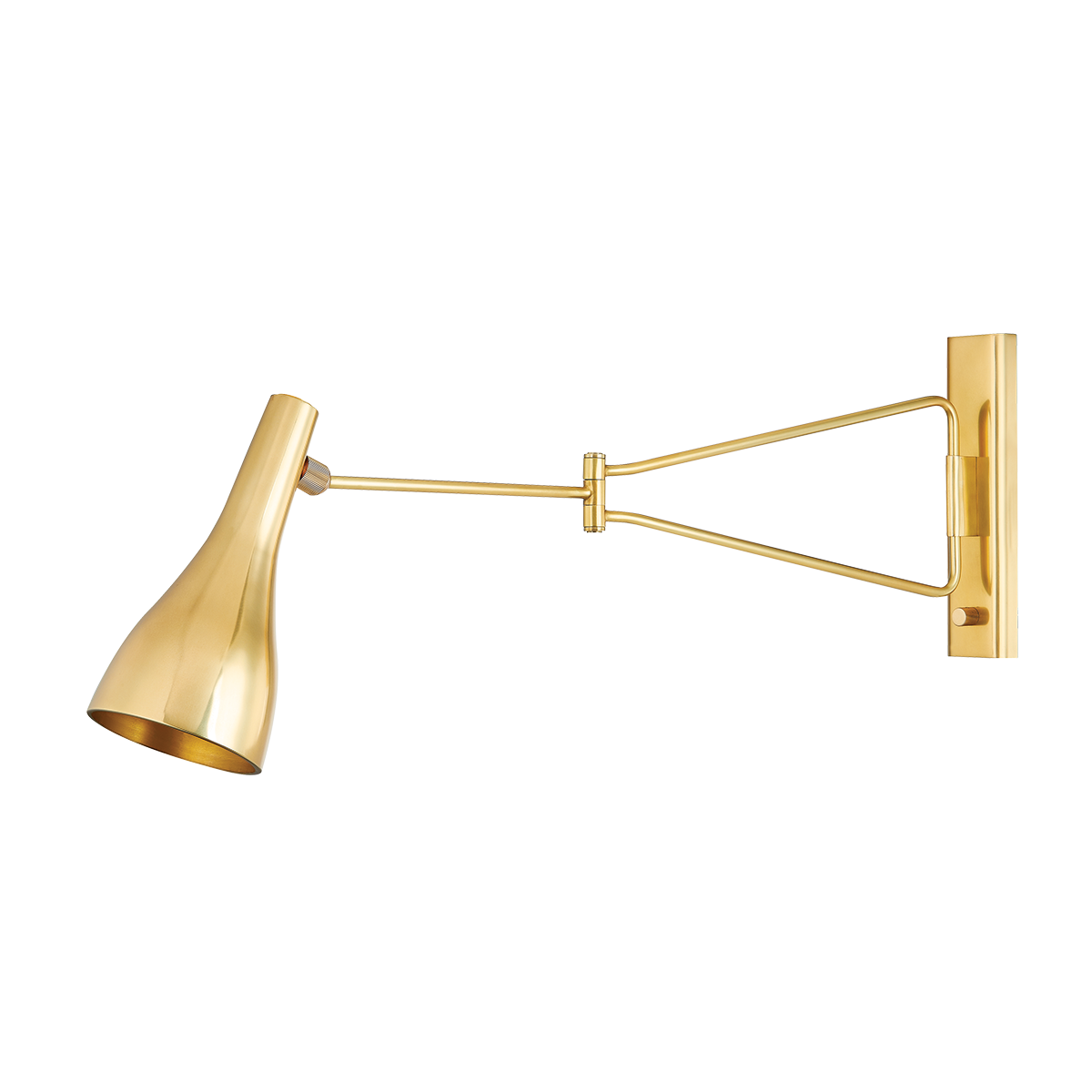 Northford Sconce by Hudson Valley Lighting, Dimmable Steel Wall Light, Aged Brass & Distressed Bronze Finish