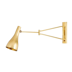 Northford Sconce by Hudson Valley Lighting, Dimmable Steel Wall Light, Aged Brass & Distressed Bronze Finish