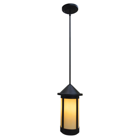 7″ Berkeley Long Body Stem Hung Pendant - BSH-7LOF-BZ - Bronze by Arroyo Craftsman