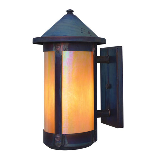 7″ Berkeley Long Body Wall Sconce With Roof - BS-7LRGW-RC - Raw Copper by Arroyo Craftsman