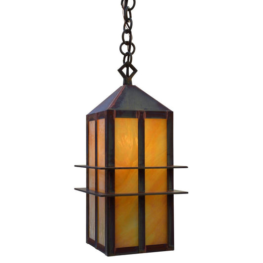 7″ Bexley Pendant - BEH-7GW-RC - Raw Copper by Arroyo Craftsman
