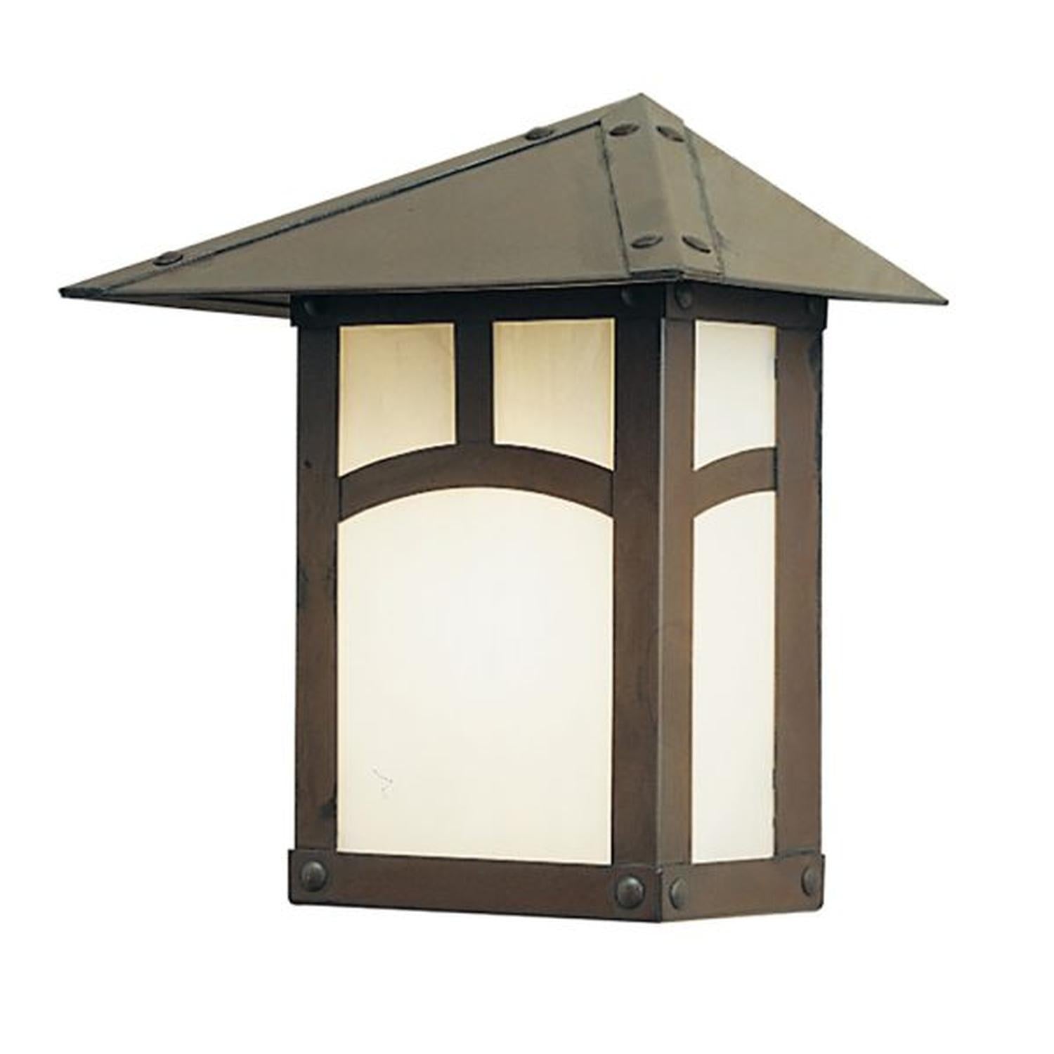 7″ Evergreen Flush Wall Mount With Classic Arch Overlay - EW-7AWO-BZ - Bronze by Arroyo Craftsman