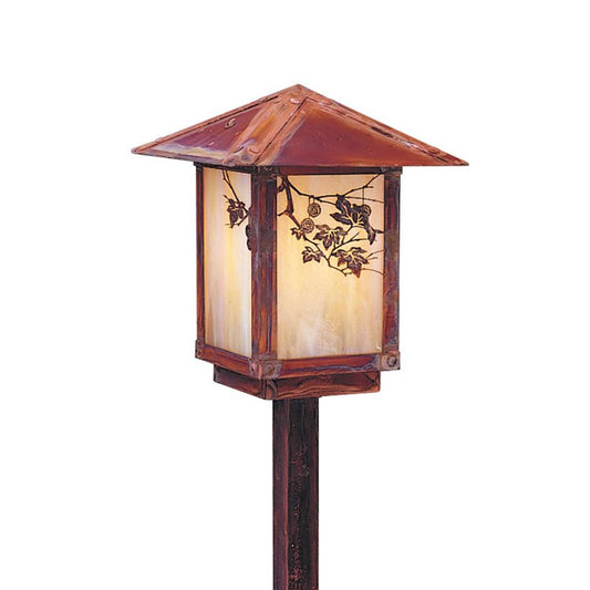7″ Evergreen Stem Mount With Sycamore Filigree - ESP-7SFGW-RC - Raw Copper by Arroyo Craftsman