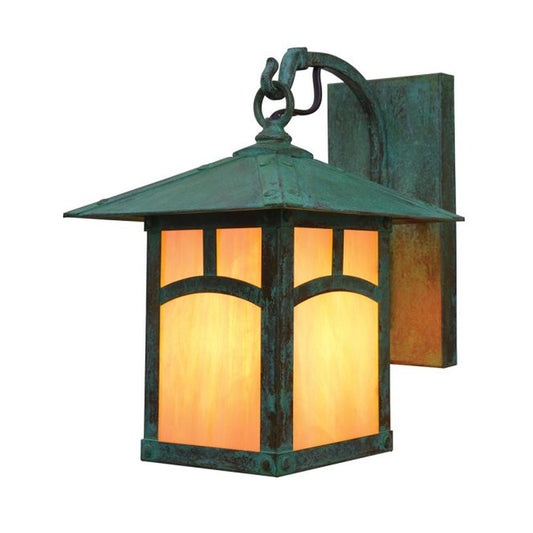 7″ Evergreen Wall Mount With Classic Arch Overlay - EB-7AGW-VP - Verdigris Patina by Arroyo Craftsman