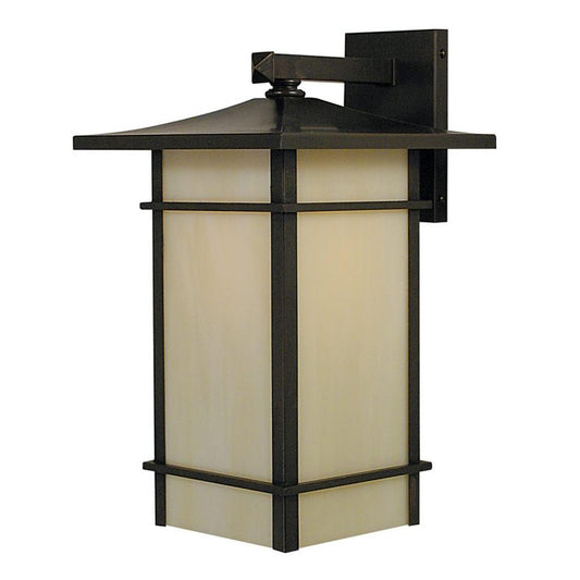 7″ Katsura Wall Mount With Toshi Overlay - KAB-7TSOF-BZ - Bronze by Arroyo Craftsman