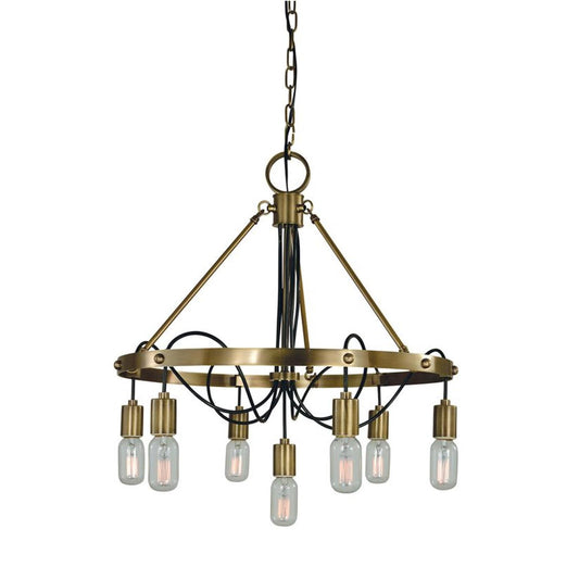 7-Light Antique Brass Felix Dining Chandelier - 5380 AB by Framburg