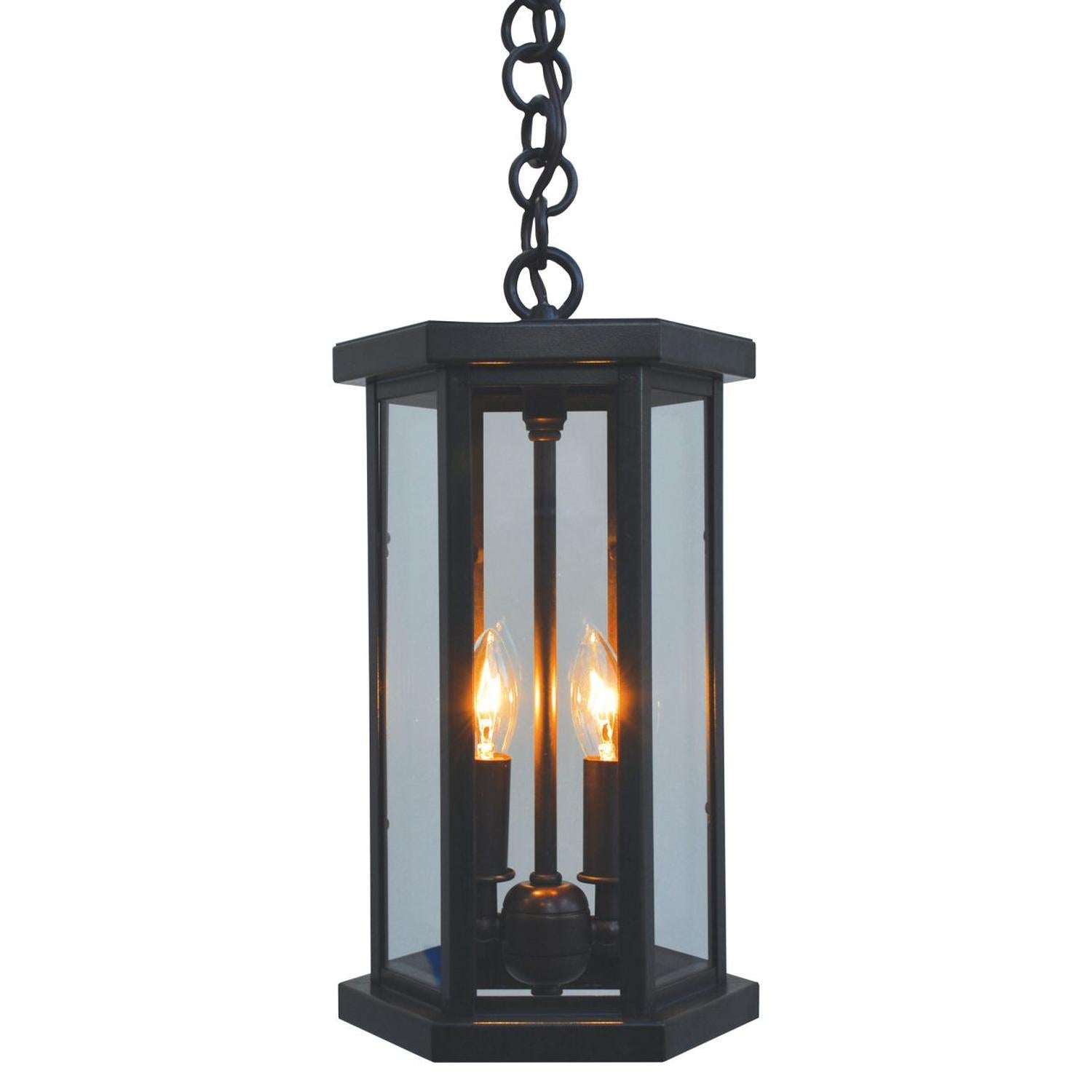 7″ Lyon Pendant - LYH-7CLR-BZ - Bronze by Arroyo Craftsman