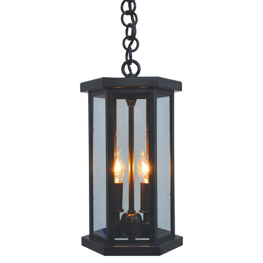 7″ Lyon Pendant - LYH-7CLR-BZ - Bronze by Arroyo Craftsman