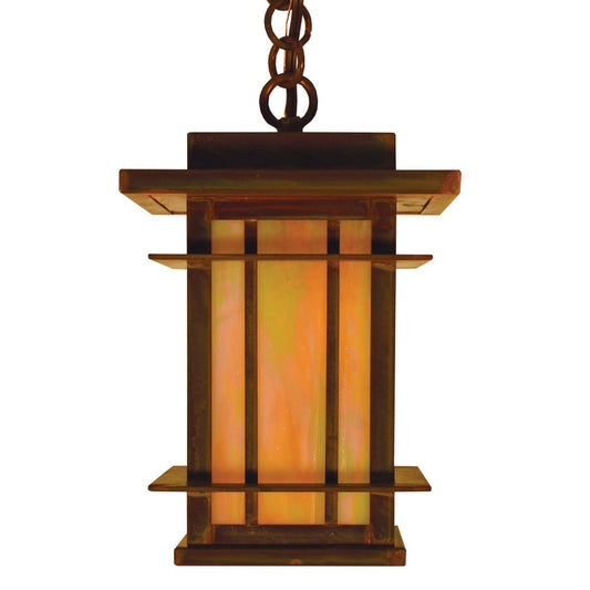 7″ Oak Park Pendant - OPH-7GW-RC - Raw Copper by Arroyo Craftsman
